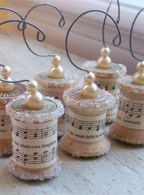 Ornaments Made From Vintage Spools As Featured In Better Homes Etsy