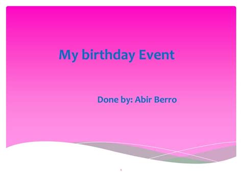 Narrative Story About Birthday Event Ppt