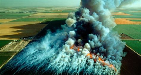 Aerial View Wheat Field Stubble Burn Kansas Bing Gallery