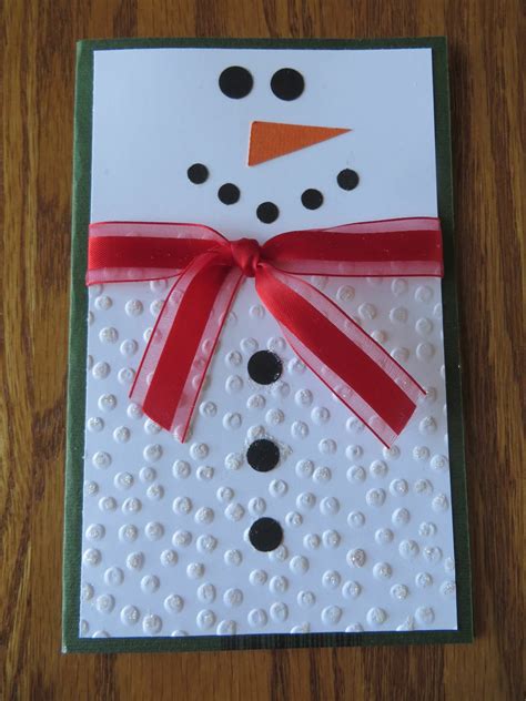 The Perfect Snowman Card Simple But Incredibly Cute Homemade