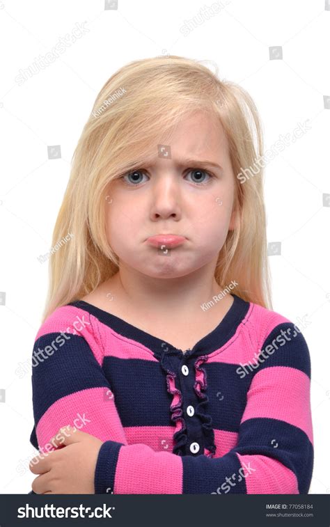 Little Girl With Sad Face Stock Photo 77058184 Shutterstock