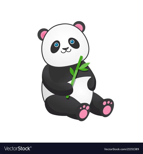 Picture Of Panda With Bamboo