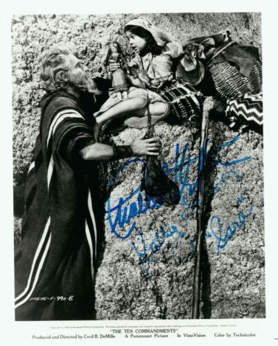 Charlton Heston And Kathy Garver The Ten Commandments 8x10 Photo Reprint