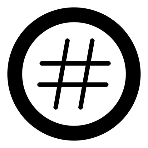 Hashtag Icon Black Color In Circle 7013941 Vector Art At Vecteezy