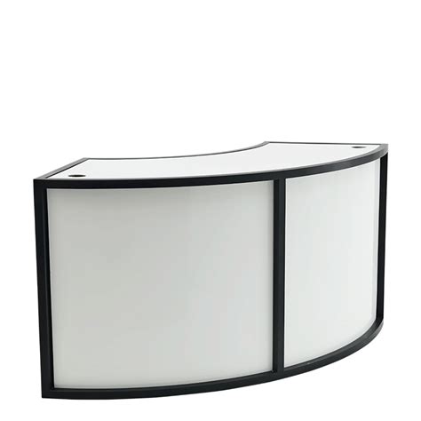 Unico Curved Dj Booth With Black Frame And Coloured Panels Hire