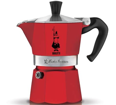 Bialetti Moka Express Italian Coffee Maker Red 3 Cups