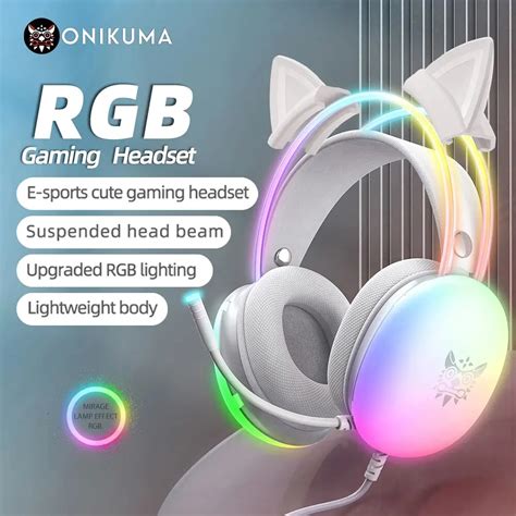Onikuma Profiss Es Gaming Headset Com Din Mica Full Rgb Luz Destac Vel