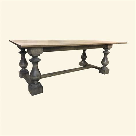 French Country Turned Leg Trestle Table French Country Dining Tables