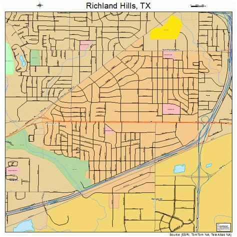 Richland Hills Texas Street Map 4861844