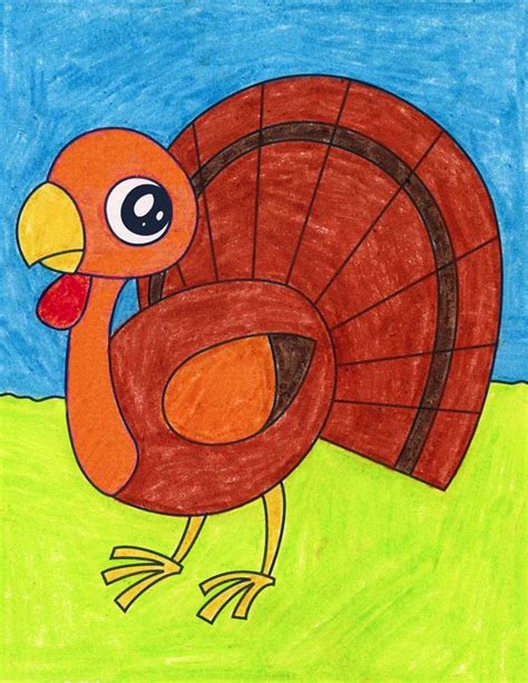 Easy Turkey Drawing Cute Arie Kruse