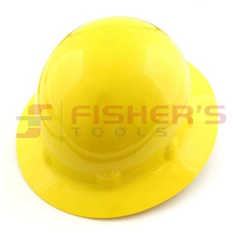 Fibre Metal E1rwyellow Full Brim Hard Hat With Ratchet Suspension Yellow