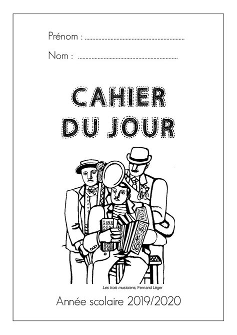Page De Garde Cahier Du Jour Cm Communauté MCMS