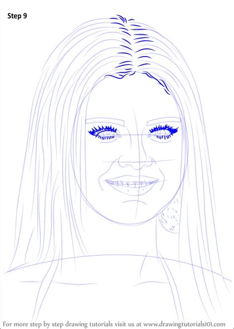 Learn How To Draw Selena Gomez Celebrities Step By Step Drawing