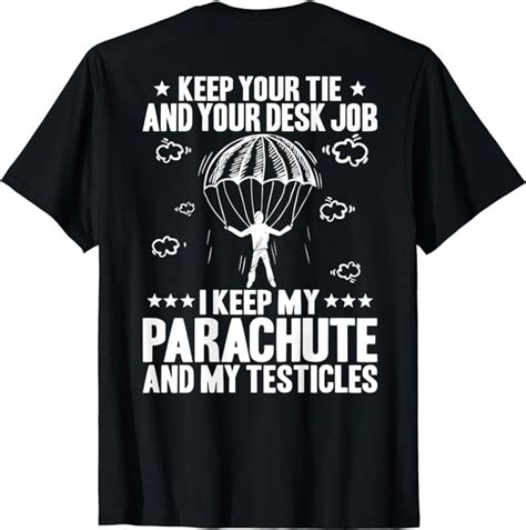 Mens Parachuting I Keep My Parachute Skydiver Parachutist T Shirt