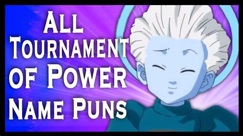 This name generator will give you 10 random names for the tuffle race part of the dragon ball series. All Tournament of Power Name Puns in Dragon Ball - YouTube
