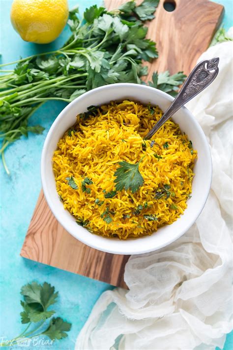 Turmeric Rice Recipe Fox And Briar