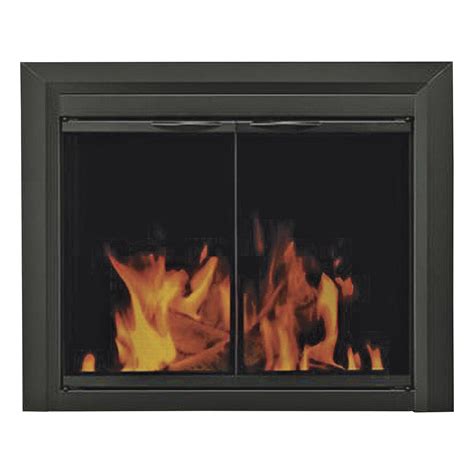 Pleasant Hearth Carlisle Fireplace Glass Door — For Masonry Fireplaces Large Black Model Cl