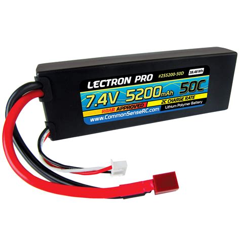 Lectron Pro V Mah C Lipo Battery W Deans Connector For