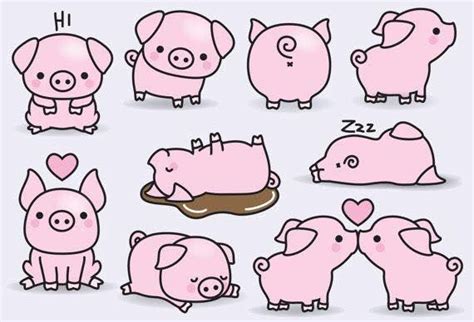 Pin By Photosbylu On Chanchitos Kawaii Clipart Kawaii Pig Cute Drawings