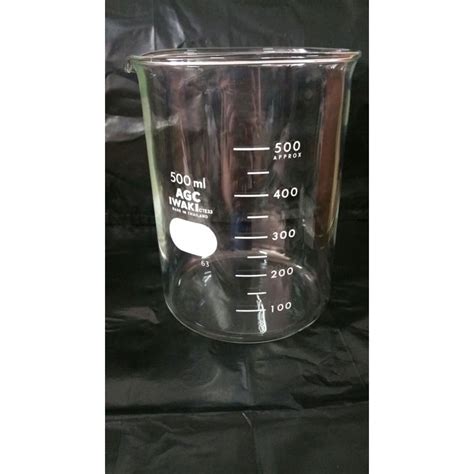 Jual Iwaki Beaker Glass Cap 500 Ml Gelas Piala Gelas Kimia Shopee