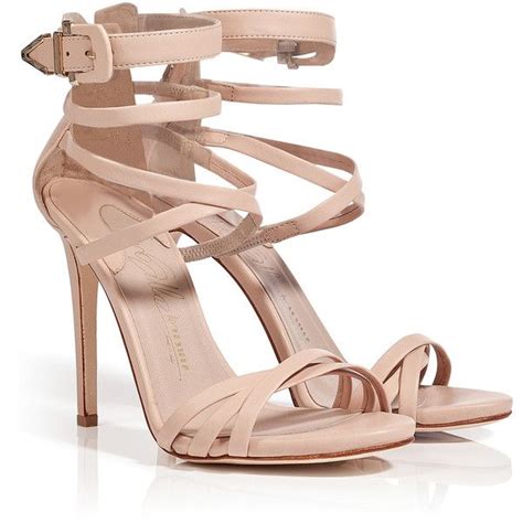 LE SILLA Nude Leather Strappy Sandals 905 Liked On Polyvore High