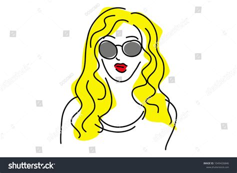 Continuous Line Drawing Women Wearing Glasses Stock Vector Royalty Free 1049426846 Shutterstock