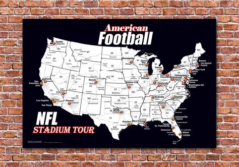Football Stadium Map Poster Geojango Maps