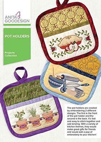 Anita Goodesign Embroidery Designs Pot Holders