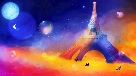 19 Eiffel Tower Art Wallpapers Wallpaperboat