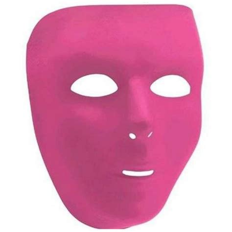 Amscan 397286103 Full Face Mask Bright Pink Pack Of 12 Walmart