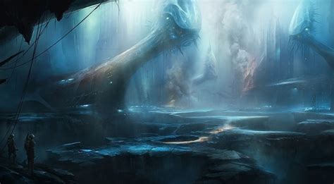1163558 Artwork Science Fiction Underwater Moonlight Ghost Ship Darkness Screenshot