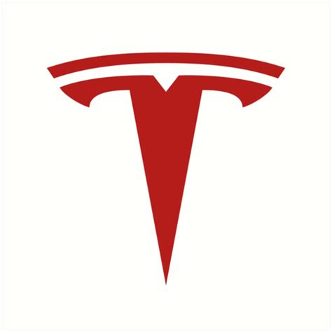 Tesla motors is a us car brand aiming to revolutionise road travel. "Tesla logo" Art Prints by Carl Engeler | Redbubble