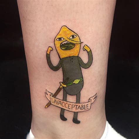 Tattoo Adventure Time Unacceptable Lemongrab время приключений