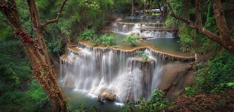 2880x1907 Nature Landscape Forest Tropical Forest Waterfall Wallpaper