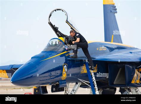 El Centro California Usa 11th Mar 2023 Us Navy Blue Angel Pilot Lt