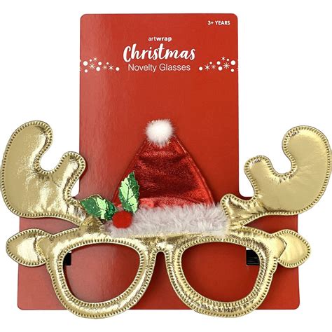 Christmas Novelty Glasses Reindeer Each Woolworths