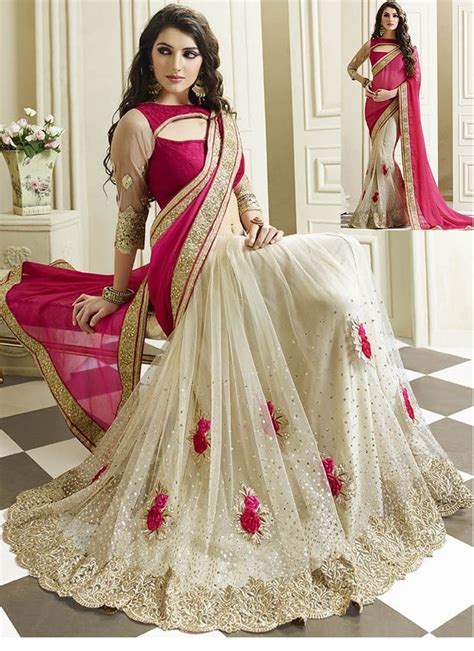 Mira Fashion Beautiful Pink Lycra Saree At Rs 999piece लाइक्रा साड़ी