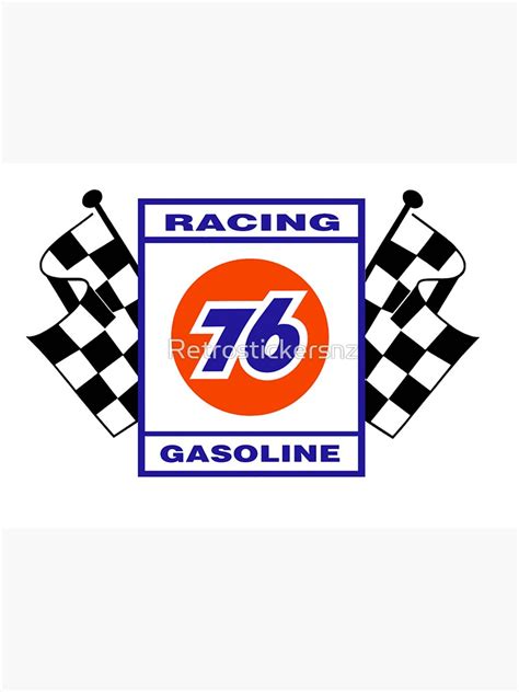 76 Racing Gasoline Sticker By Retrostickersnz Redbubble