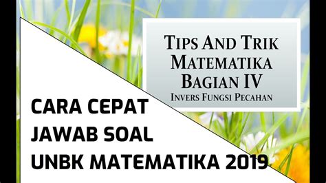 Dec 31, 2018 · pengertian limit fungsi tak hingga pengertian limit fungsi di tak hingga adalah sebagai berikut : Tip dan Trik Matematika SMA - Bagian 4 ( Invers Fungsi ...
