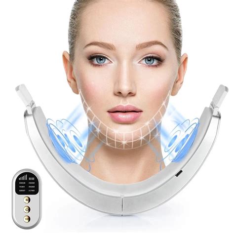 ems face lifting machine massager slimming double chin reducer blue led photon therapy chin v