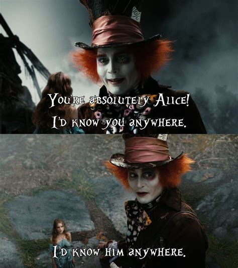 and he doesn t the difference between her and him he s so funny alice and wonderland