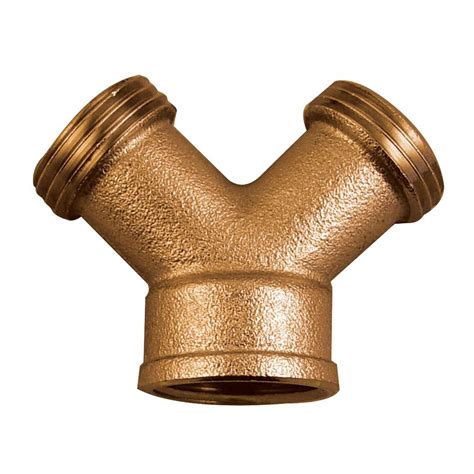 Saves landscaping from dragged hoses!moves hose bibs from behind plants and shrubs and places faucet in a more convenient, easy to reach location. Bon Tool Brass Hose Bib Y Connector-84-313 - The Home Depot