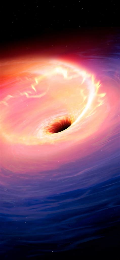 Black Hole Space Clouds Swirl Art 1125x2436 Wallpaper