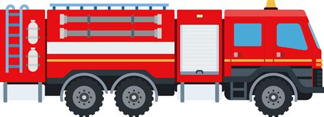 Fire Engine Car Fire Department Firefighter Red Fire Truck Vector Png