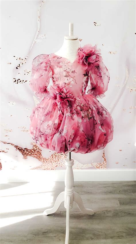 Floral Organza Bubble Dress 20220085