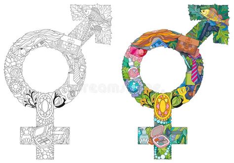 Transgender Symbol In Simple Sexual Orientation Icon Vector Gender