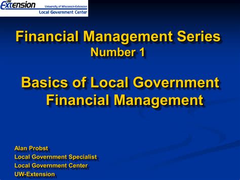 Basics Of Local Government Financial Management