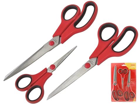 Amtech 3pc Stainless Steel Scissor Set Cutting Household Decorating Diy