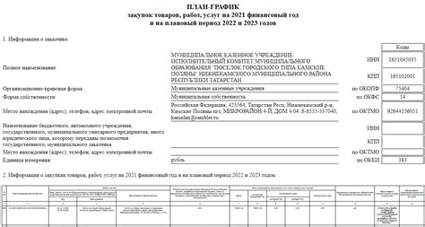 План-график закупок на 2021 год по 44-ФЗ – образец заполнения