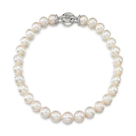 Cultured Pearl And Diamond Necklace Fine Jewels Online Jewellery